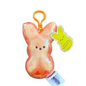 Metallic orange Peep Keychain Clip 4.5”